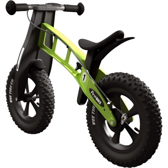 FirstBIKE FAT Cross Green Balance Bike w/ Brake