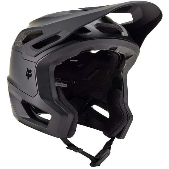 Fox Dropframe Pro AS Matte Black MTB Open Face Helmet