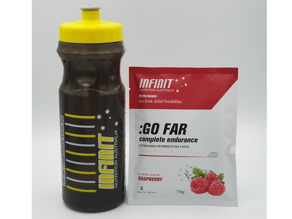 Infinit Nutrition Go Far Complete Endurance Single Serve 10 Pack - Raspberry