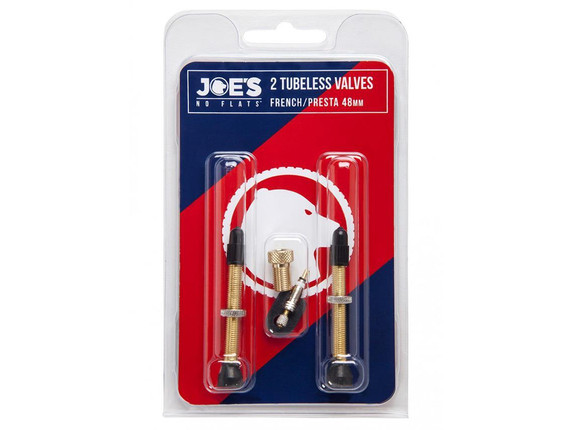 Joe's No Flats Twin Pack Tubeless Round Base Presta Valves