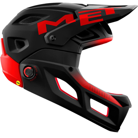 MET Parachute MCR Full Face MTB Helmet Black/Red