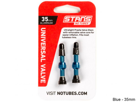Stans NoTubes Tubeless Alloy Valves Blue 35mm