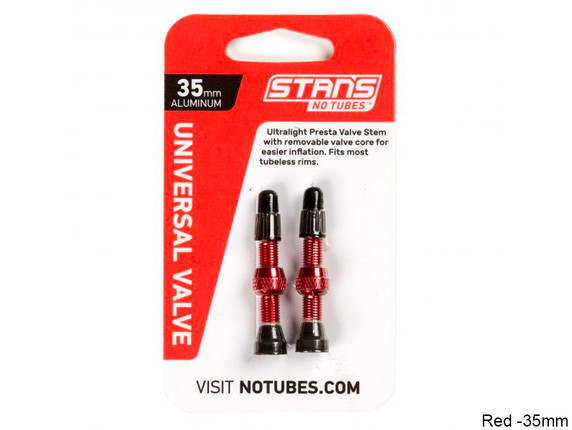 Stans NoTubes Tubeless Alloy Valves Blue 35mm