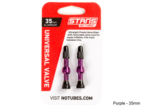 Stans NoTubes Tubeless Alloy Valves Blue 35mm