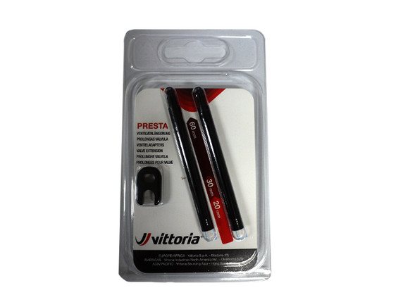 Vittoria Valve Extension Alloy (2pcs) - 60mm - Black