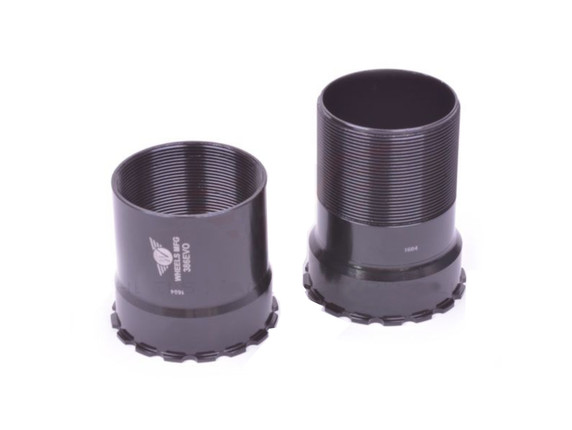 Wheels MFG 386EVO 30mm Angular Contact PressFit Threaded Bottom Bracket - Black