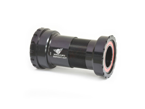 Wheels MFG BBright-Outboard Zero Ceramic - PF46 24mm Shimano Bottom Bracket - Black