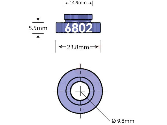 Wheels MFG Open Bore Adapter - 6802