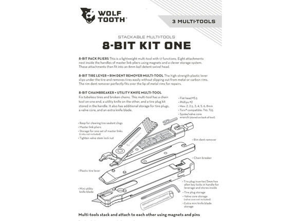 Wolf Tooth 8-Bit Kit One Stackable Multi Tool