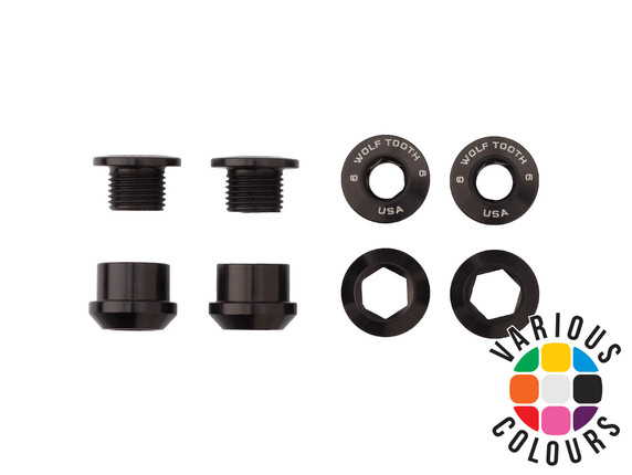 Wolf Tooth Set of 4 Chainring Bolts+Nuts for 1X