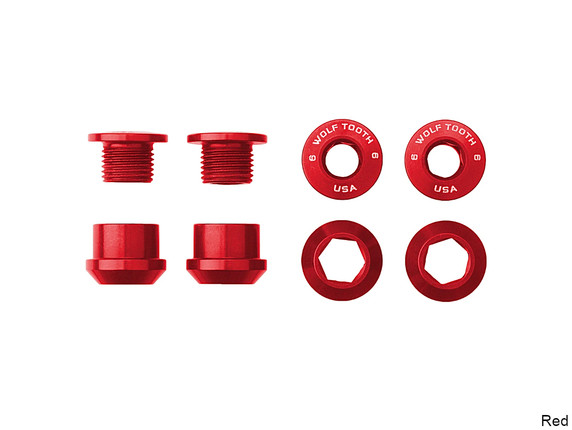Wolf Tooth Set of 4 Chainring Bolts+Nuts for 1X
