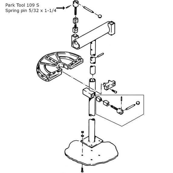 Park Tool # 109S Part Spring Pin 5/32x1-1/4"