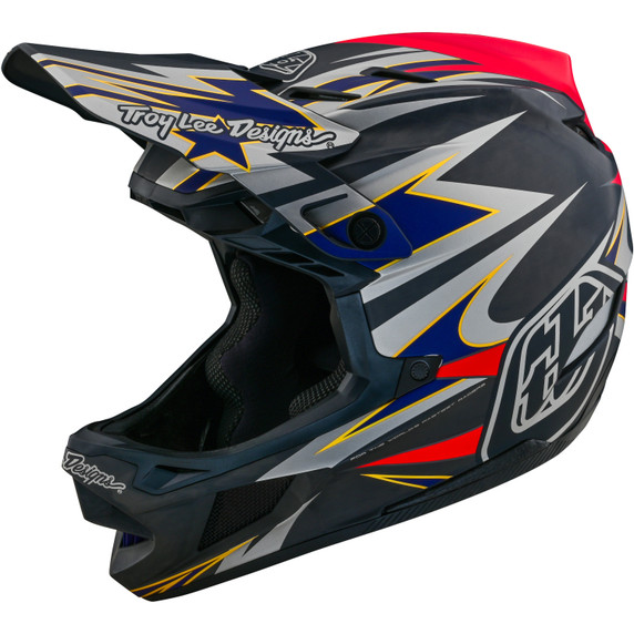 Troy Lee Designs D4 AS Carbon Inferno Grey MTB Helmet