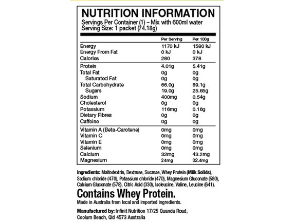 Infinit Nutrition Go Far Complete Endurance Single Serve 10 Pack - Lemon/Lime