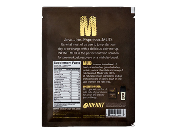 Infinit Nutrition Mud Pre Workout Meal Supplement Single Serve 10 Pack - Double Mocha