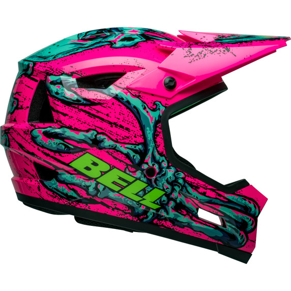Bell Sanction 2 DLX MIPS Full Face Helmet Bonehead Pink/Turquoise