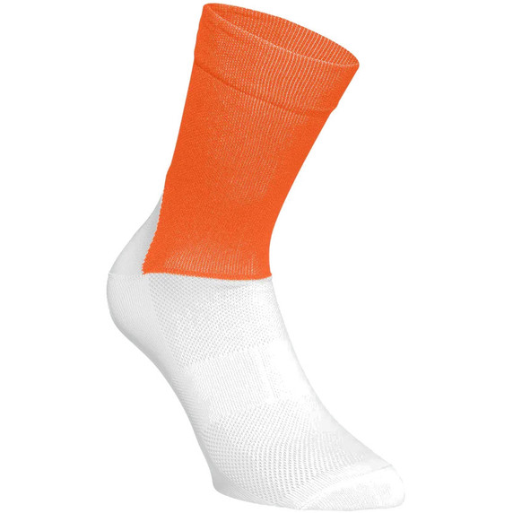 POC Essential Road Zink Orange/Hydrogen White Sock Small