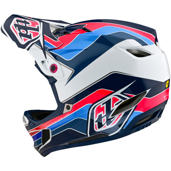 Troy Lee Designs D4 AS Polyacrylite Bl/Wht MTB Helmet
