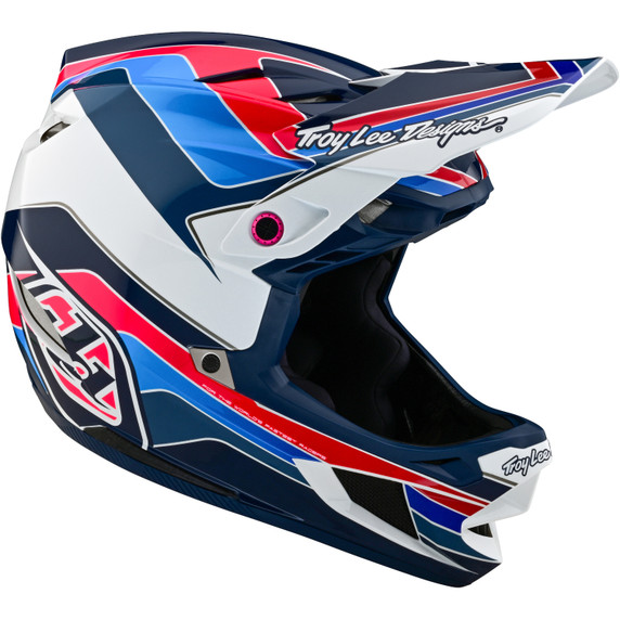 Troy Lee Designs D4 AS Polyacrylite Bl/Wht MTB Helmet