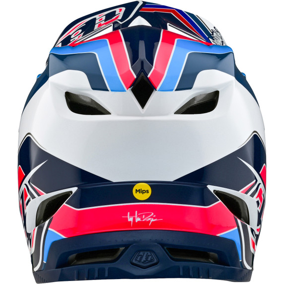 Troy Lee Designs D4 AS Polyacrylite Bl/Wht MTB Helmet