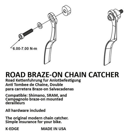 K-Edge Road Braze-on Chain Catcher - Black
