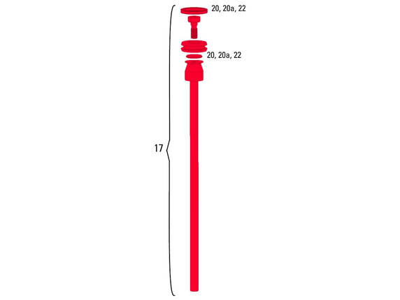 RockShox Shaft for Solo Air Spring of Pike A1-A2 (2014-2017)