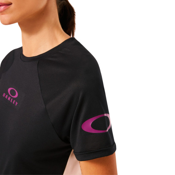 Oakley Womens Free Ride SS Jersey Black/Grey
