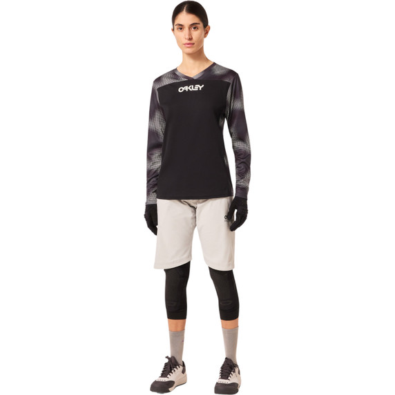 Oakley Womens Maven Coast LS Jersey Organic Spots Black