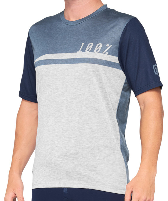 100% Airmatic SS Jersey Steel Blue/Grey