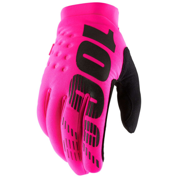 100% Brisker MTB Gloves Neon Pink/Black