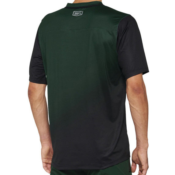 100% Celium SS MTB Jersey Forest Green/Black