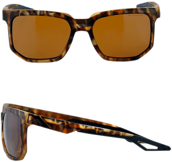 100% Centric Sunglasses Soft Tact Havana/Bronze Peak Polar Lens