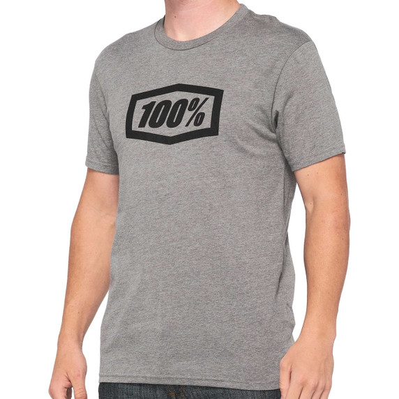 100% Icon SS T-Shirt Heather Grey