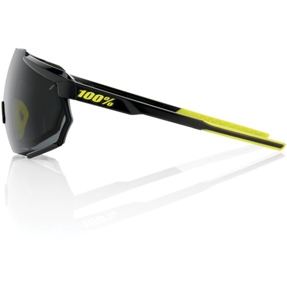 100% Racetrap Sunglasses Gloss Black (Smoke Lens)