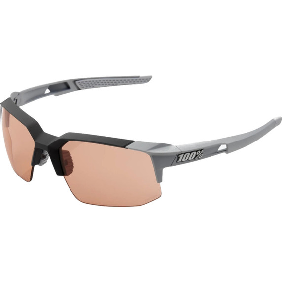 100% Speedcoupe Sunglasses Soft Tact Stone Grey 2021 (HiPER Coral Lens)