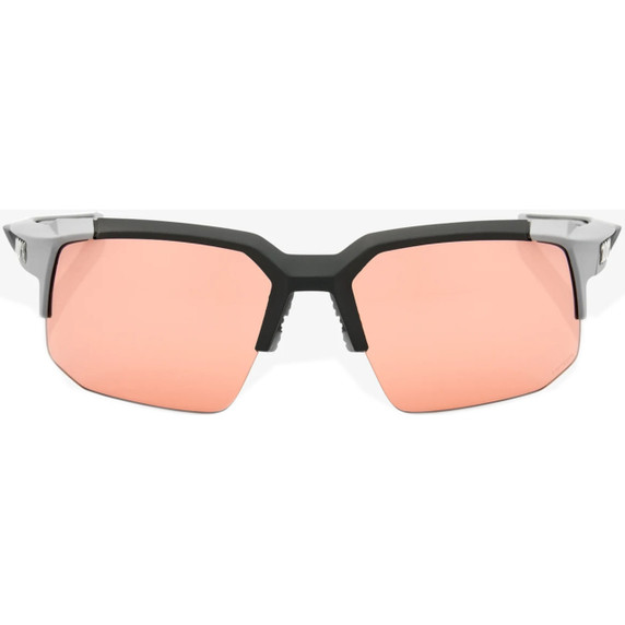 100% Speedcoupe Sunglasses Soft Tact Stone Grey 2021 (HiPER Coral Lens)