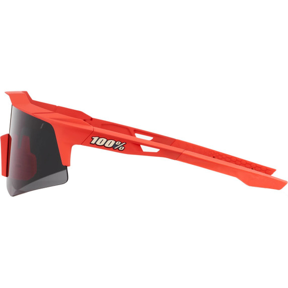 100% Speedcraft XS Sunglasses Soft Tact Coral (Smoke Lens)