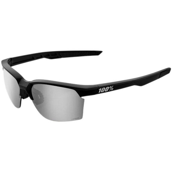 100% Sportcoupe Sunglasses Matte Black/Hiper Silver Mirror Lens