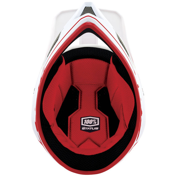 100% Status Full Face Helmet Topenga Red/White