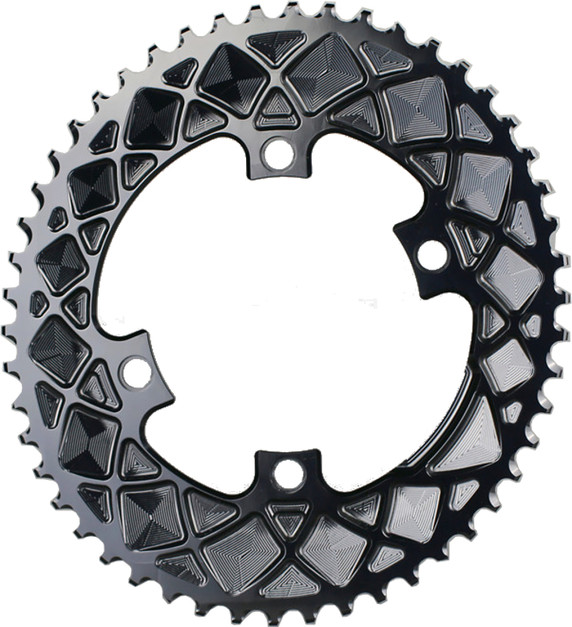 absoluteBLACK Oval Road 110BCD 4B 50T 2x Outer Traction Chainring Black