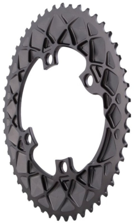 absoluteBLACK Premium Oval 110BCD 4B Outer 2x Chainring Grey