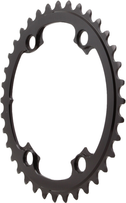 absoluteBLACK Premium Round Road 110BCD 4B 36t 2x Chainring Black