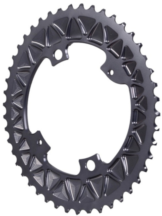 absoluteBLACK Premium Sub-Compact Oval 110BCD 4B Outer 2x Chainring Grey