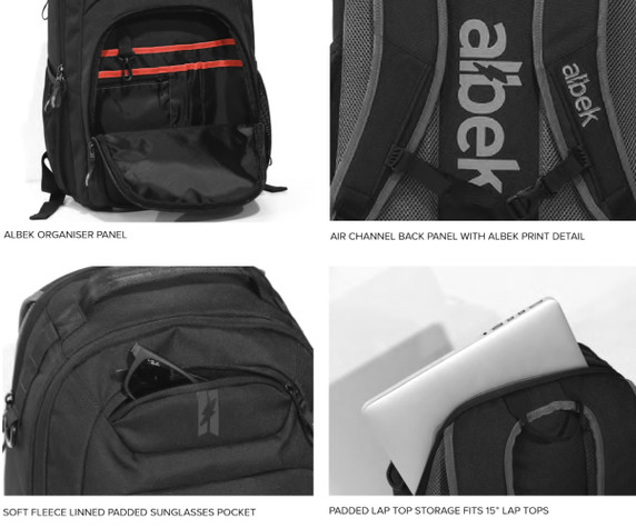 Albek Whitebridge 39.5L Urban Assault Backpack Black
