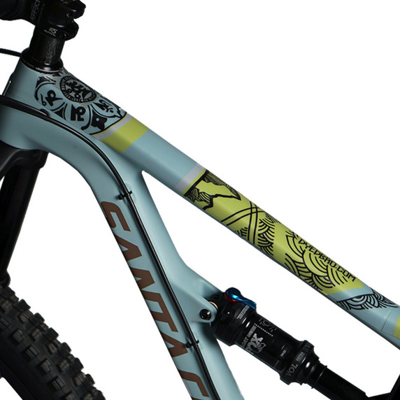 DyedBro Frame Protection Wrap Mandala Black/Yellow