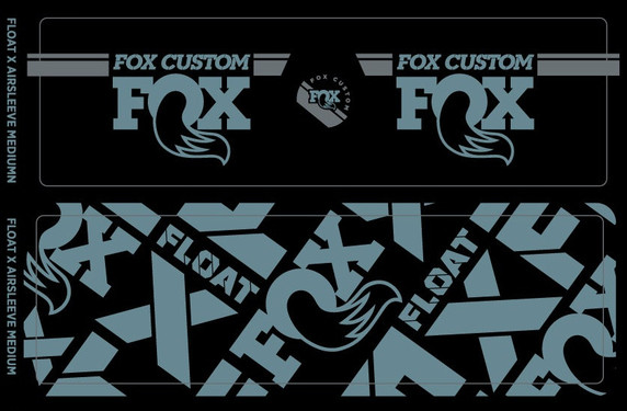 Fox Custom Fork and Shock Decal Kit 2021 Storm Blue