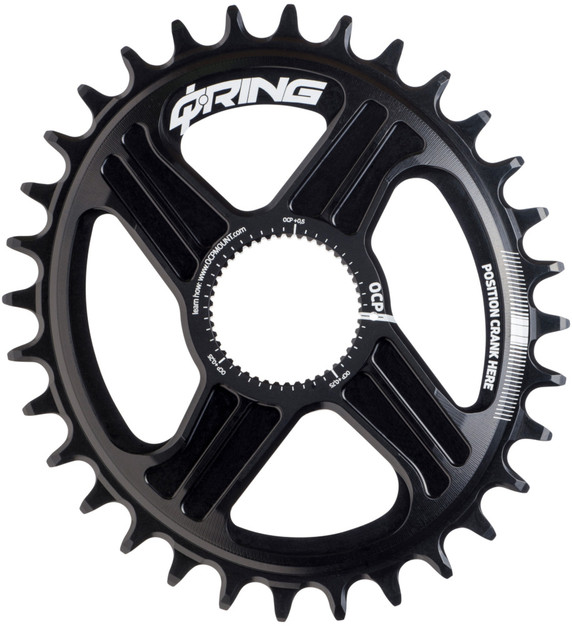 Rotor Q Rings 30T R-Hawk/Raptor Direct OCP Mount Oval Chainring Black