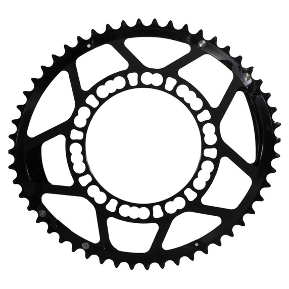 Rotor Q-Rings BCD110x5 52T Outer Oval Chainring Black