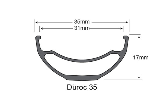 Sunringle Duroc 35 27.5" 28H Welded Rim Black/Grey