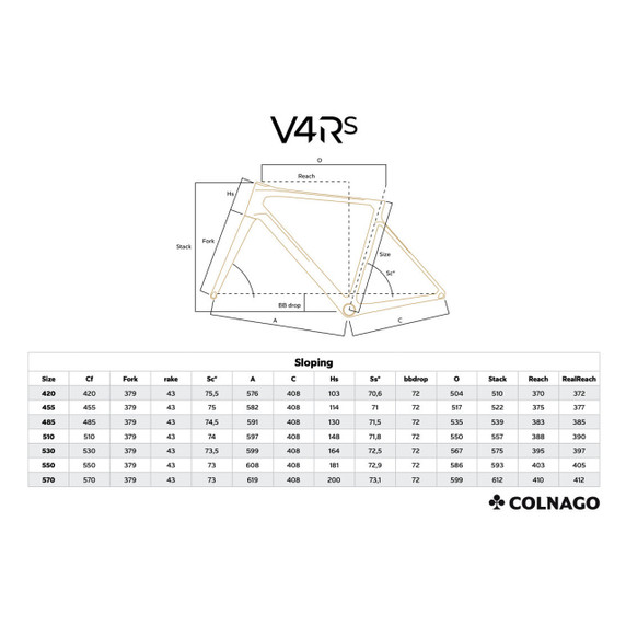 Colnago V4RS Road Disc Frameset RVBU